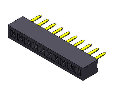 Đầu nối tiêu đề nữ 1,00mm Loại thẳng hàng đơn 1 * 2PIN đến 1 * 40PIN H = 2,10mm