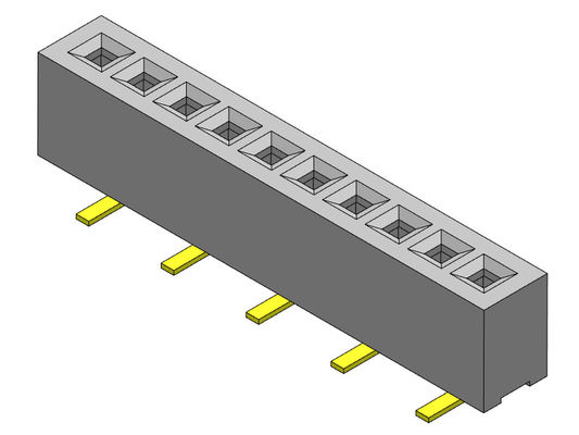 Đầu nối tiêu đề nữ 1,00mm Hàng đơn SMT Loại 1 * 2PIN đến 1 * 40PIN H = 2,10mm