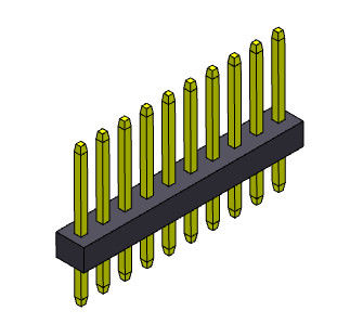 Đầu nối tiêu đề một hàng 1 * 3PIN đến 1 * 40PIN Loại thẳng 1,00mm