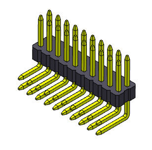 Đầu nối tiêu đề pin hàng kép 1,00mm Nữ R / A Loại 2 * 2PIN đến 2 * 40PIN