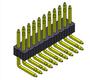Đầu nối tiêu đề pin hàng kép 1,00mm Nữ R / A Loại 2 * 2PIN đến 2 * 40PIN