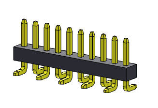 1.00mm Single Row Pin Nữ Header Connector Loại SMT 1 * 2PIN đến 1 * 40PIN