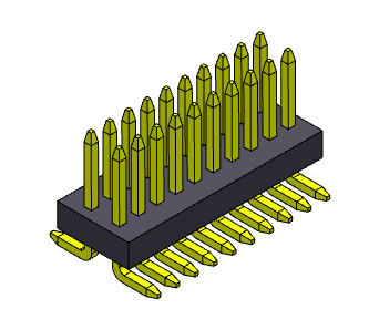 Khoảng cách 0,8 * 1,2mm 2 * 3PIN đến 2 * 50PIN Pin Nữ Đầu nối hàng kép 0,8mm