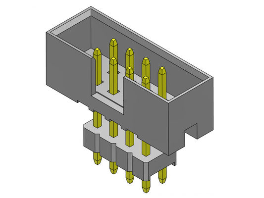 Đầu nối tiêu đề hộp hàng kép Loại nhúng thẳng đứng nâng cao 2,00mm