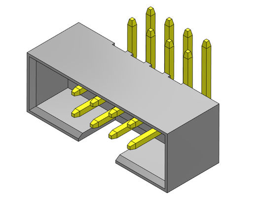 2AMP Tiêu đề hộp sân 2 mm Hàng kép Loại góc bên phải 2 * 8-2 * 25Pin
