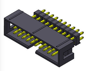 Đầu nối tiêu đề hộp 2,54mm Hàng kép được nâng cao Stright Dip Loại 2 * 3-2 * 32Pin 3AMP