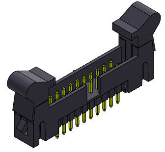 Stright Dip Type Đầu nối đầu hộp nylon9T Đầu cắm Ejector Header 2.54mm 2*4-2*32Pin 3AMP