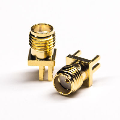 Đầu nối đồng trục SMA RF mạ vàng 50Ω Đầu nối Pcb đồng trục loại nhúng