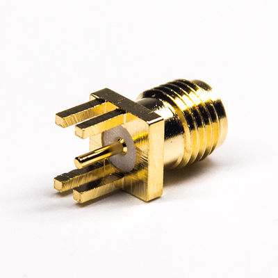 Đầu nối đồng trục SMA RF mạ vàng 50Ω Đầu nối Pcb đồng trục loại nhúng