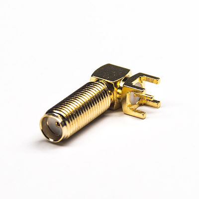 Đầu nối đồng trục SMA RF Đầu nối đồng trục PCB Góc phải 20mm